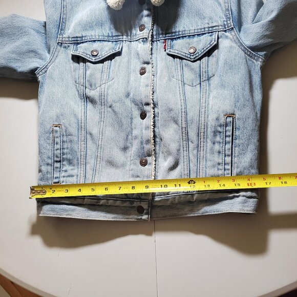 Levi's Premium Denim Trucker Jacket Sherpa Lined SzXS - shipping incl - Picture 9 of 16